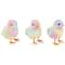 4.5" Plush Tie Dye Easter Chick Figurines, 3ct.